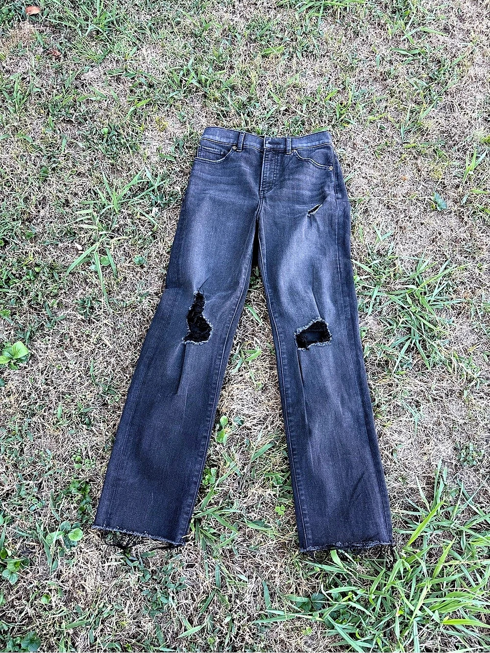 Express Modern Straight Super High Rise Jeans Black Size 2R